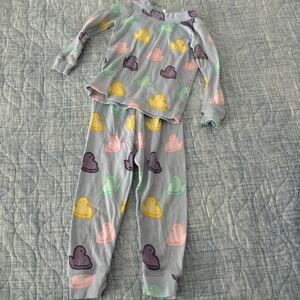 Monica + Andy Two Piece Peeps Pajamas Size 3T Organic Cotton